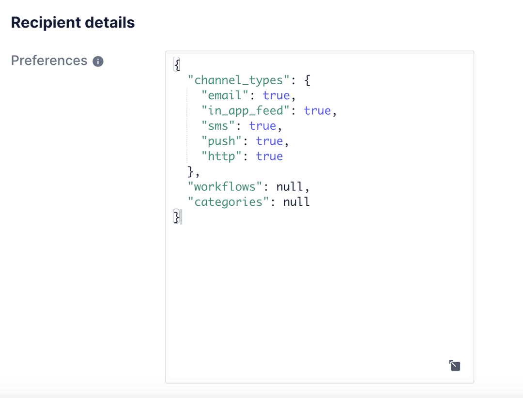 An image of a workflow run's evaluated preferences