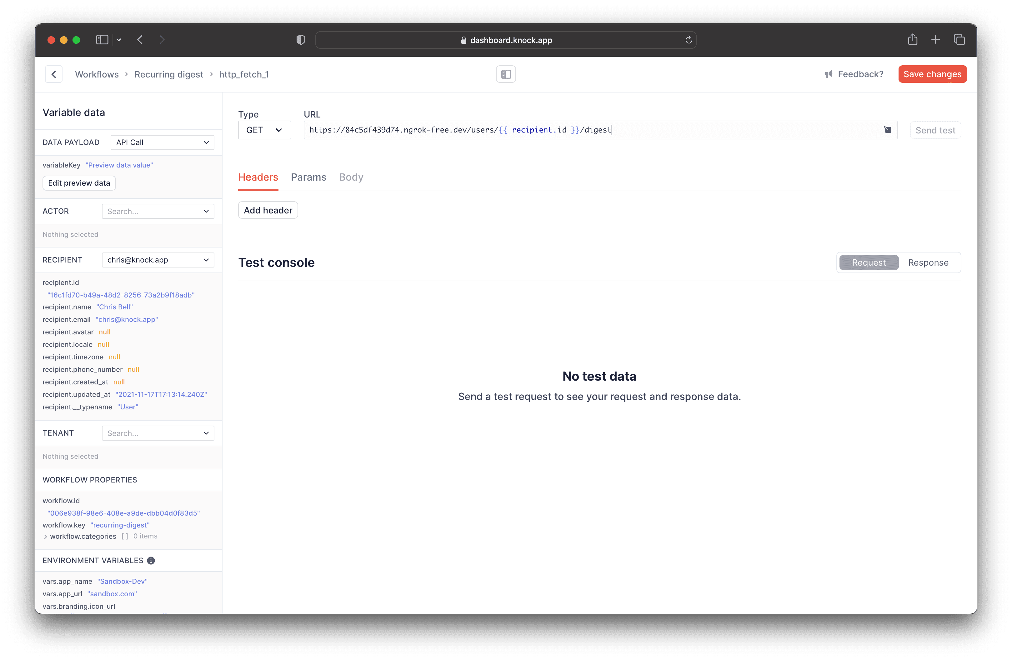 Configuring the fetch function